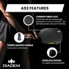 Diadem A52 Carbon Fiber Pickleball Paddle | Lightweight Thermoformed Paddle with Edgeless Design, Spin-Ready Surface, USAPA Approved for Control & Power (White) view 4