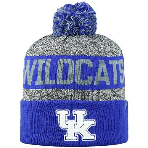 Collegiate Cuffed Knit Beanie Hats, Cuffed Knit Winter Beanies Available (Winter Pom Beanie, Kentucky)