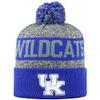 Collegiate Cuffed Knit Beanie Hats, Cuffed Knit Winter Beanies Available (Winter Pom Beanie, Kentucky) view 1