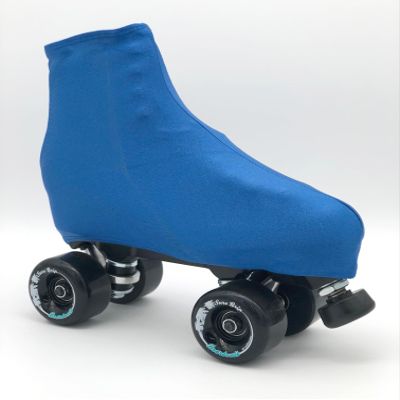 Uniq Skates Skating Boot Covers - Protective and Stylish Spandex Protection for Roller or Ice Skate Boots (Blue)