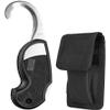 JAY-PEE 911 Rescue Tool Cut Down Knife with Nylon Pouch Seat Belt Cutter Rounded Stainless Steel Emergency Safety Hook Knife with Holder Foldable Compact for Corrections Prison Guards and Emergency