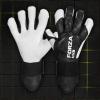 FORZA HYB Goalkeeper Gloves - Hybrid Cut Gloves | Designed for All Goalkeepers (Black & White, Size 7 (Large Youth))