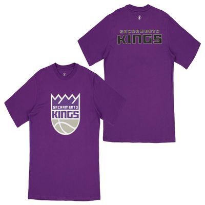 FISLL Men's NBA Team Color, Name and Logo Premium Short Sleeve T-Shirt, Sacramento Kings, X-Large