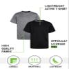 RBX Boys Tshirts - 2 Pack Dry Fit Crewneck Short Sleeve Boys Athletic Shirts Kids Activewear Sports (Sizes: 4-16), Size 8, Black/Charcoal view 2