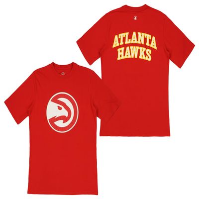 FISLL Men's NBA Team Color, Name and Logo Premium Short Sleeve T-Shirt, Atlanta Hawks, Small
