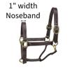 Derby Originals Bristol Triple Stitched Premium Leather Horse Halter with Throat Snap for Easy Taking Off for Stables (Cob/Arab, Dark Brown) view 2