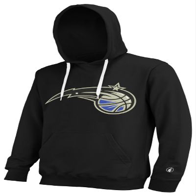 FISLL Men's NBA Team Color, Name and Logo Premium Hoodie, Pullover Sweatshirt, Orlando Magic, Large