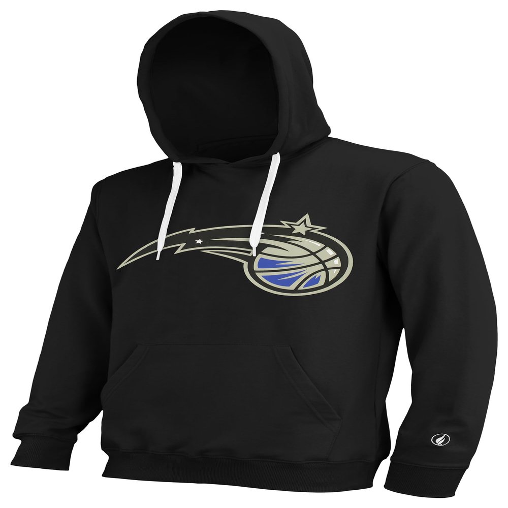 FISLL Men's NBA Team Color, Name and Logo Premium Hoodie, Pullover Sweatshirt, Orlando Magic, Large