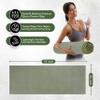 Evolution Earth Yoga Mat Towel - Double Sided Microfiber Yoga Towel - Sweat Absorbent Non Slip Hot Yoga Towel - Lightweight, Quick Drying Pilates and Bikram Sweat Towel - 73''L x 26''W, Sage view 3