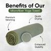 Evolution Earth Yoga Mat Towel - Double Sided Microfiber Yoga Towel - Sweat Absorbent Non Slip Hot Yoga Towel - Lightweight, Quick Drying Pilates and Bikram Sweat Towel - 73''L x 26''W, Sage view 4