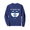 Am Yisrael Chai with flag in heart Sweatshirt view 1