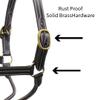 Derby Originals Triple-Stitched Leather Horse Halter  Premium Double-Layer Design with Brass Hardware  No Throat Snap for Safety, Classic Track Style  One-Year Warranty view 4
