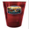 R and R Imports Barcelona Spain Design B Souvenir Plastic 16 oz pint Red Single view 1