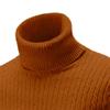 SWJGLITTR Men's Turtleneck Knitted Pullover Casual Skinny Twist Patterned Sweaters Cable Long Sleeve High Collar Sweaters (Small,Brown) view 3