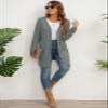 Askyes Green Cardigan Sweater for Women Trendy Fall Cute Long Sleeve Dressy Work Cardigan with Pockets,L view 3