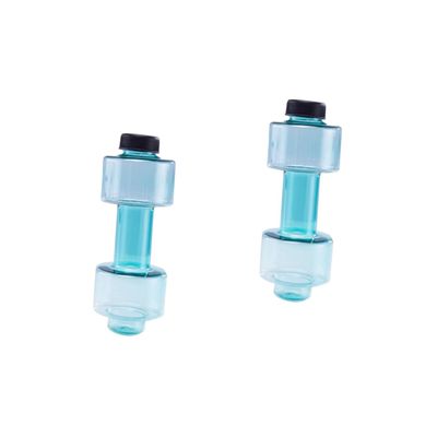 BESPORTBLE 2pcs Dumbbell Water Bottle Plastic Sports Flask for Fitness Low Temperature Resistant for Gym Exercise and Outdoor Activities Green