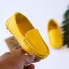 Boys Girls Loafer Flat Slip-On Comfort School Casual Dress Shoes Light Weight Lace Up Casua (Yellow, 11 Little Child) view 2