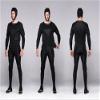 Body Safe Guard Padded Compression Shirts, Long Sleeve Shoulder Rib Chest Protector Suit for Football Black view 3