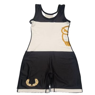 Athena Wrestling - Athena Owl Black Womens/Girls Folkstyle Singlet