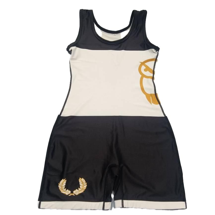 Athena Wrestling - Athena Owl Black Womens/Girls Folkstyle Singlet