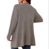 Askyes Cardigan Sweater for Women Lightweight Fall Winter Open FrontLong Sleeve Dressy Work Cardigan with Pockets,L Brown view 3