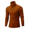 SWJGLITTR Men's Turtleneck Knitted Pullover Casual Skinny Twist Patterned Sweaters Cable Long Sleeve High Collar Sweaters (Large,Brown) view 1