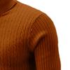 SWJGLITTR Men's Turtleneck Knitted Pullover Casual Skinny Twist Patterned Sweaters Cable Long Sleeve High Collar Sweaters (Large,Brown) view 4