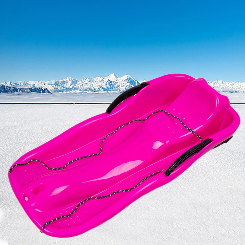 Children's Sledge, Thickened Double Sledge, Multi-Coloured Sledges, Snow Sledge with Backrest