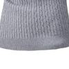 SWJGLITTR Men's Turtleneck Knitted Pullover Casual Skinny Twist Patterned Sweaters Cable Long Sleeve High Collar Sweaters (Medium,Light Gray) view 4