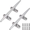 Laorde Boat Cleat 4 inch 5 inch 6 inch 8 inch 10 inch Open Base 316 Stainless Steel Dock Cleat Marine Grade Rope Cleat with Fasteners for Kayaks, Nautical Decor (Silver 6 inch 2 Pack) view 1