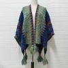 Women Boho Poncho Pashmina Shawl Wrap Cape Sweater Knitting Cardigan with Tassel Open Front Cape for (BU1, One Size) view 2