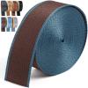 PECMER Webbing 1.5 Inch- 6 Yards Polyester 1.5 Webbing Strap Dark Brown Blue for Bags-Cotton Webbing 1.5 Inch for Purse Straps Ribbon 1 1/2 inch (Dark Brown Blue) view 1