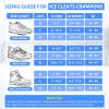 Sfee Crampons for Shoes and Boots - Non Slip Gripper Spikes with Stainless Steel Chains, Traction Cleats for Snow and Ice, Hiking, Climbing, Ice Fishing (M) view 3