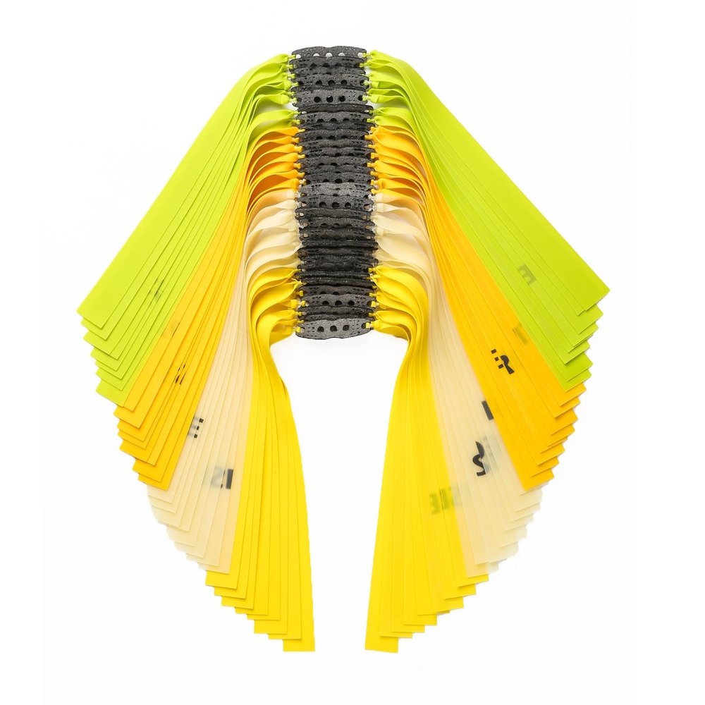 20pcs Replacement Slingshot Bands Heavy Duty Sets Flat Taper 25-15 Elastic Latex Material, 0.5-0.7mm Outdoor Catapult Shooting Professional Hunting (Length 170mm, 0.55mm)