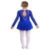 Shinsto Kids Girls Figure Ice Skating Dress Long Sleeve Winter Sport Gymnastic Leotard Skirted Royal Blue 8 Years view 4