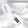 MBFISH Badminton Racket Set with 2 Carbon Fiber Rackets, 3 Shuttlecocks, 2 Replacement Racket Grip Tapes and 1 Badminton Bag - Perfect for Beginners & Outdoor Games 4U Sliver 2P view 4