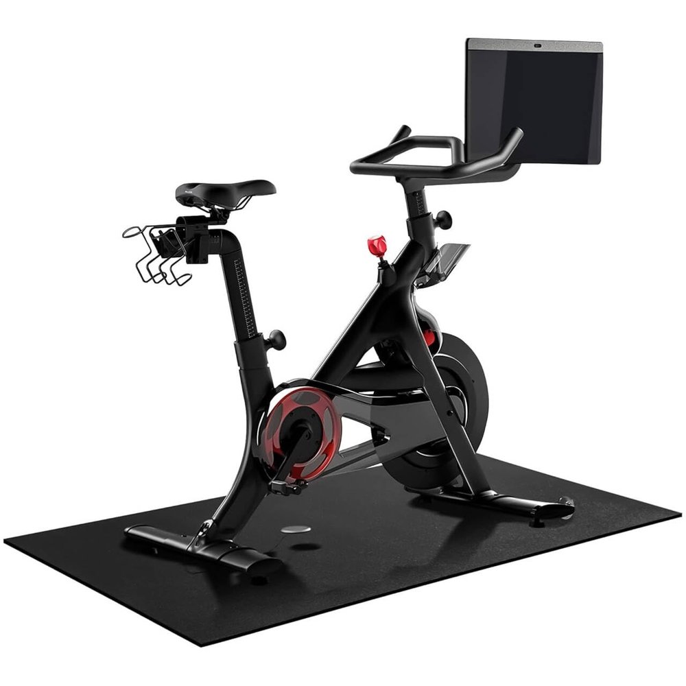 Bike Mat | 6mm Thickness, 36" x 72" Exercise Bike Mat/Treadmill Mat for Hardwood Floors or Carpet, Non-Slip Sweat-Proof Exercise Equipment Mat for Bike Trainer/Stationary Spin Bike