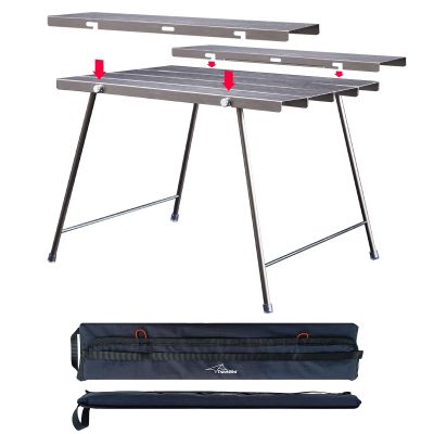 Flexifold Ultralight Aluminum Camping Table, Portable Folding Camping Table, Small Outdoor Side Table with Carry Bag for Outdoor Cooking, Picnic, Camp, Beach, Travel