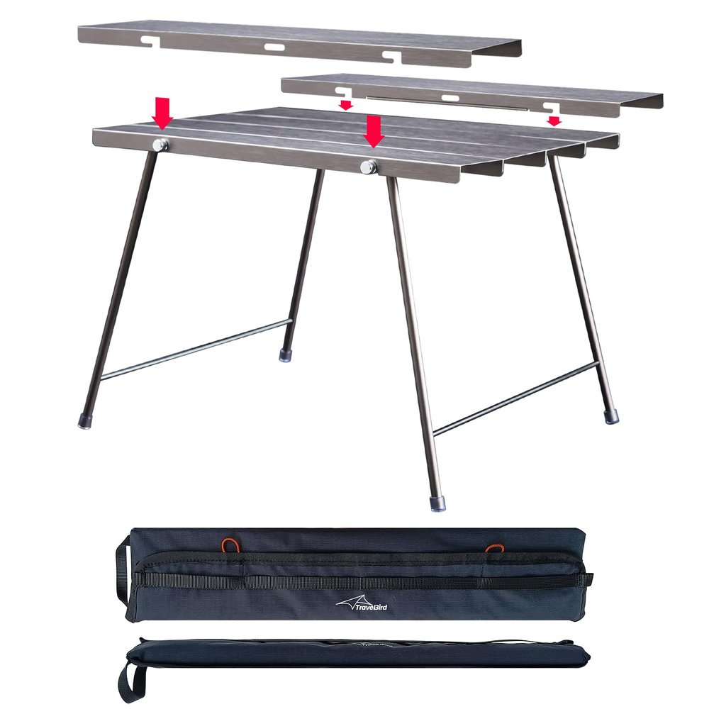 Flexifold Ultralight Aluminum Camping Table, Portable Folding Camping Table, Small Outdoor Side Table with Carry Bag for Outdoor Cooking, Picnic, Camp, Beach, Travel