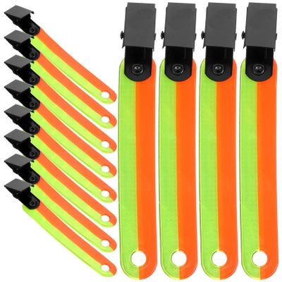 Sosoport 12pcs Reflective Trail Marking Clips Glow Clips for High Visibility Outdoor Activities for Hiking Archery Night Running and Cycling Easy to Use Design