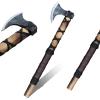 Medieval Viking Axe of Ragnar Lothbrok, Hand Forged Bearded Tomahawk Hatchet with Wall Plaque view 1