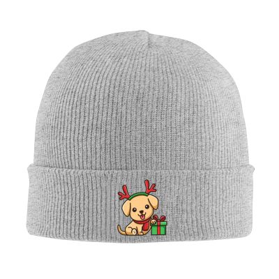Cute Christmas Winter Knit Cap Soft Ski Hat Unisex Gray Beanie Hat for Men Women Winter Hat