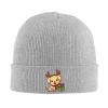 Cute Christmas Winter Knit Cap Soft Ski Hat Unisex Gray Beanie Hat for Men Women Winter Hat view 1