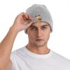 Cute Christmas Winter Knit Cap Soft Ski Hat Unisex Gray Beanie Hat for Men Women Winter Hat view 4
