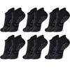 Hylaea Unisex Non Slip Gripper Socks with Cushion for Yoga Pilates Barre Home Hospital Black Large X-Large 6 Pairs view 1