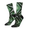 ZISHAK Classic Green Striped Adult Sports Socks-Men'S Cotton Mid-Calf Socks:A Fusion Of Comfort,Style,And Functionality view 2