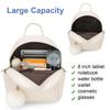 Barsine Girls Fashion Mini Backpack Purse Small Cute Plaid Leather Women Backpacks Little Bag (Ivory) view 4
