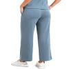 Casly Lamiit 2 Piece Sets for Women Vacation Travel Outfits Summer Casual Sleeveless Wide Leg Crop Pants Airport Fashion Clothing Sets Blue Grey 2XL view 3