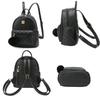 Barsine Girls Fashion Mini Backpack Purse Small Cute Plaid Leather Women Backpacks Little Bag (Black) view 3