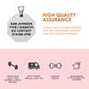 Divoti Custom Engraved Medical Alert Necklace for Men, Luxe 316L Tag Medical ID Necklace, Medical Pendant Tag w/Free Engraving  Silver/Black Carbon Filber/Red Caduceus- 28 IN Square Rolo view 2